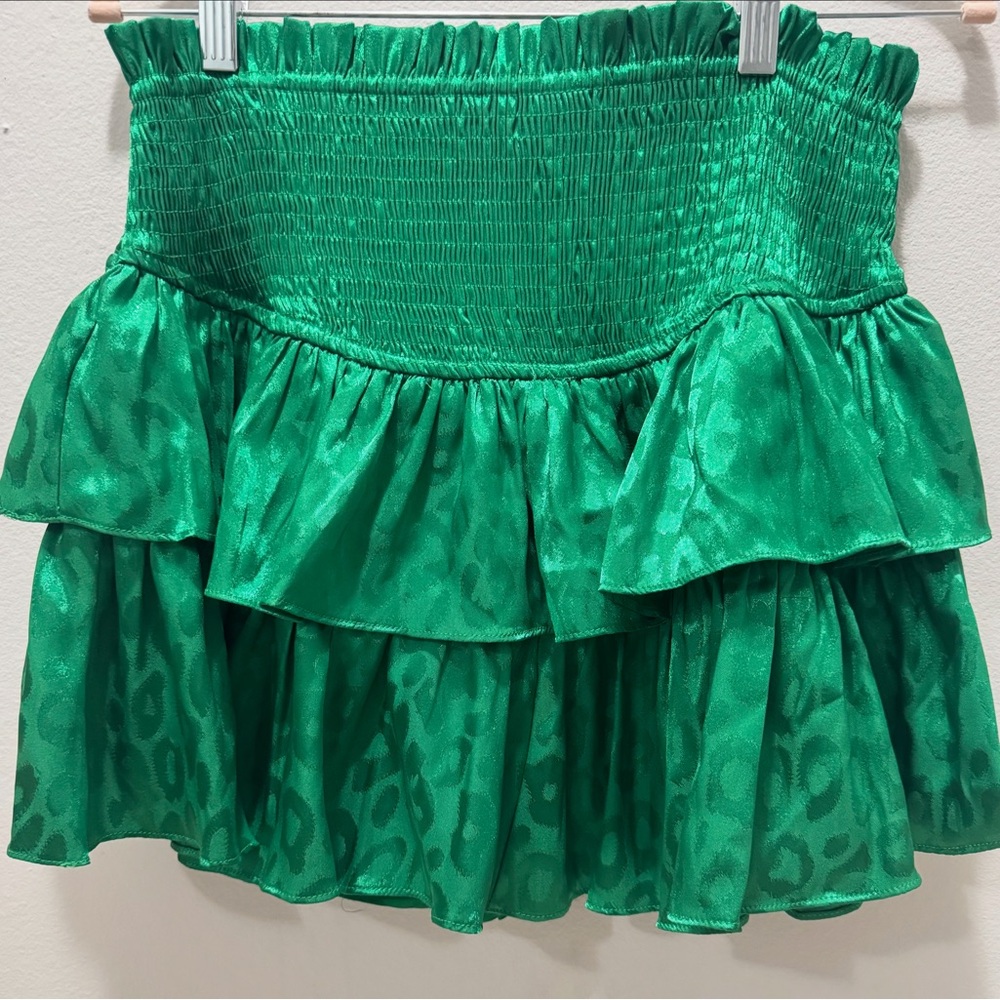 Emerald Green Ruffled Skort